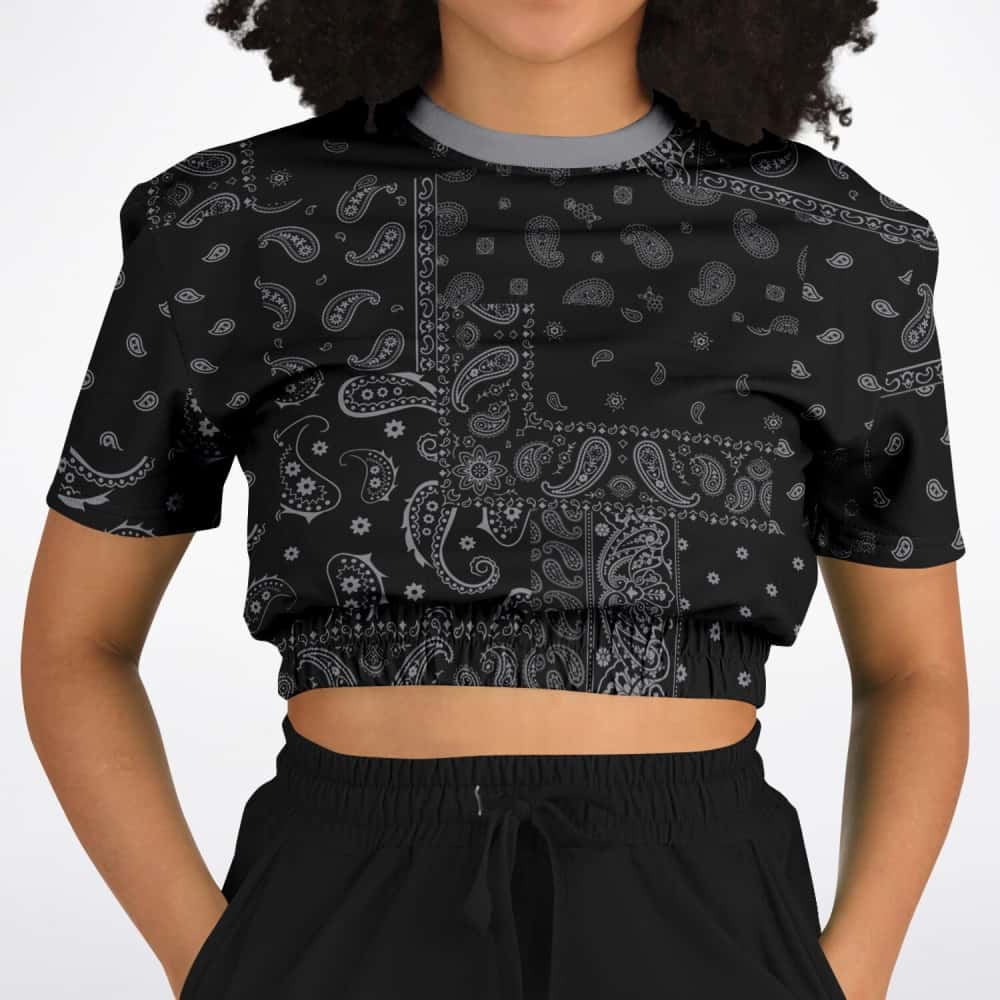 Athletic Cropped Short Sleeve Sweatshirt | Ethical Style