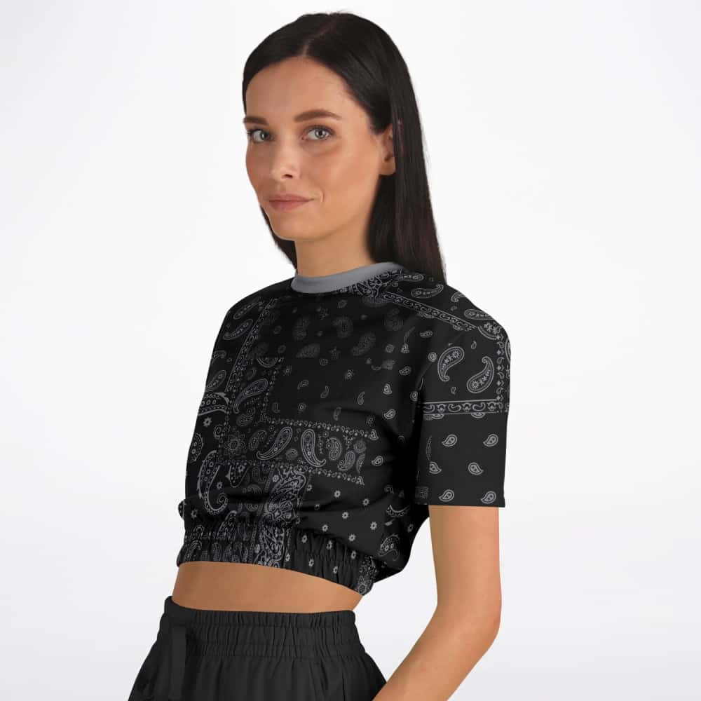 Athletic Cropped Short Sleeve Sweatshirt | Ethical Style