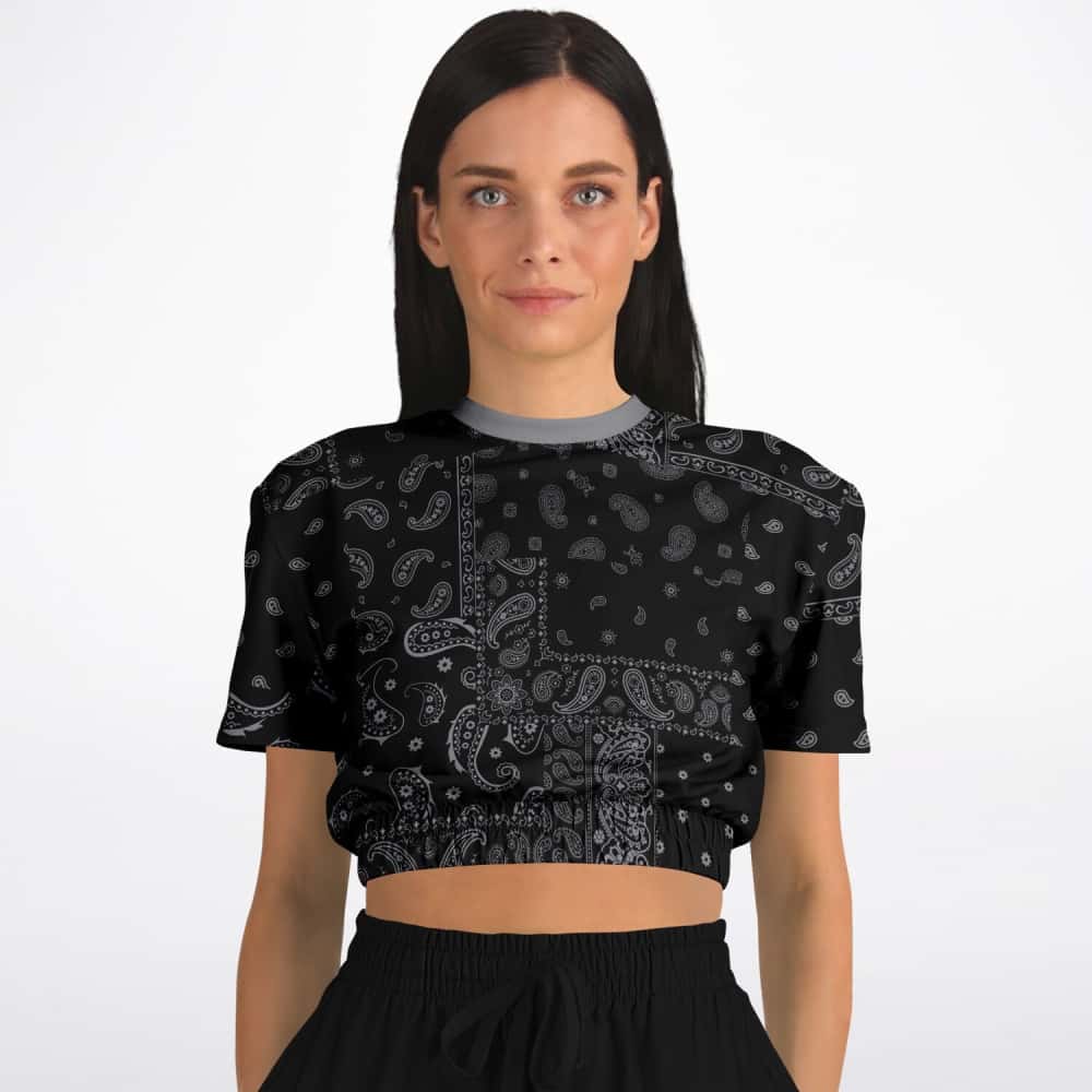Athletic Cropped Short Sleeve Sweatshirt | Ethical Style