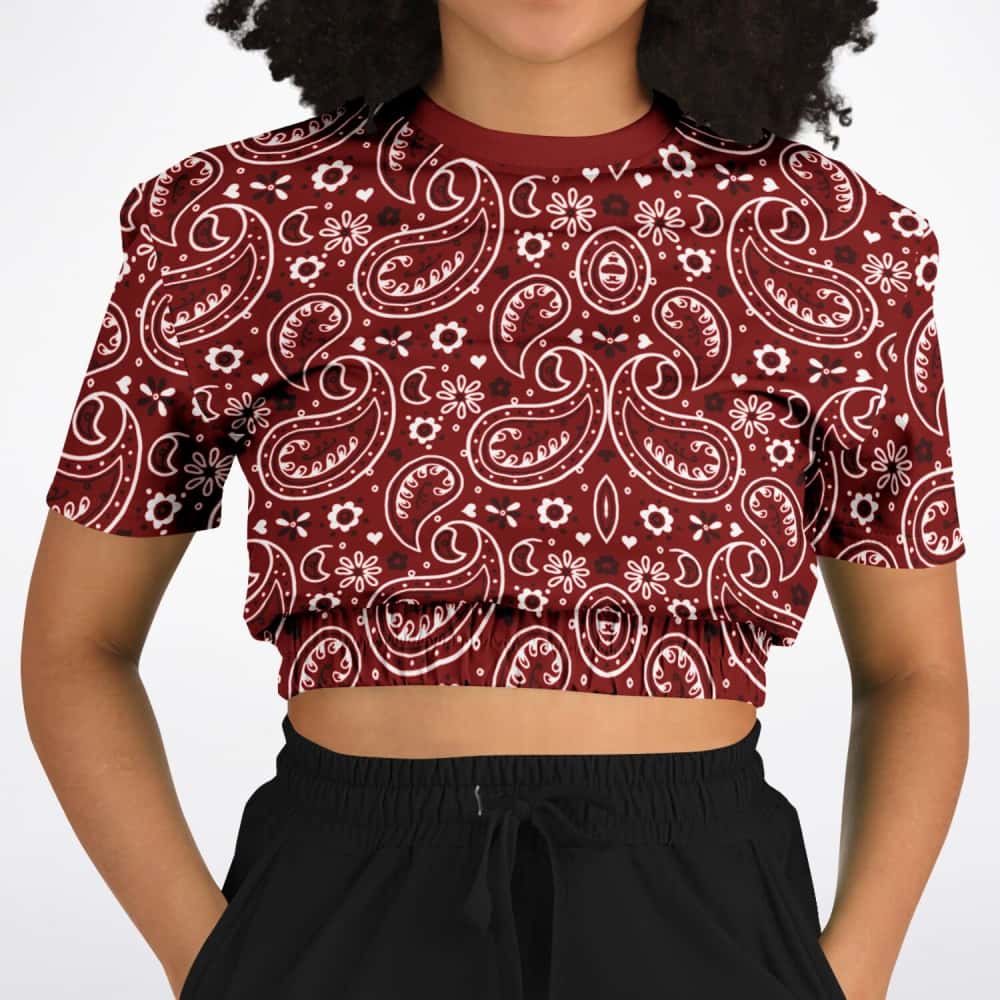 Athletic Cropped Short Sleeve Sweatshirt | Ethical Style