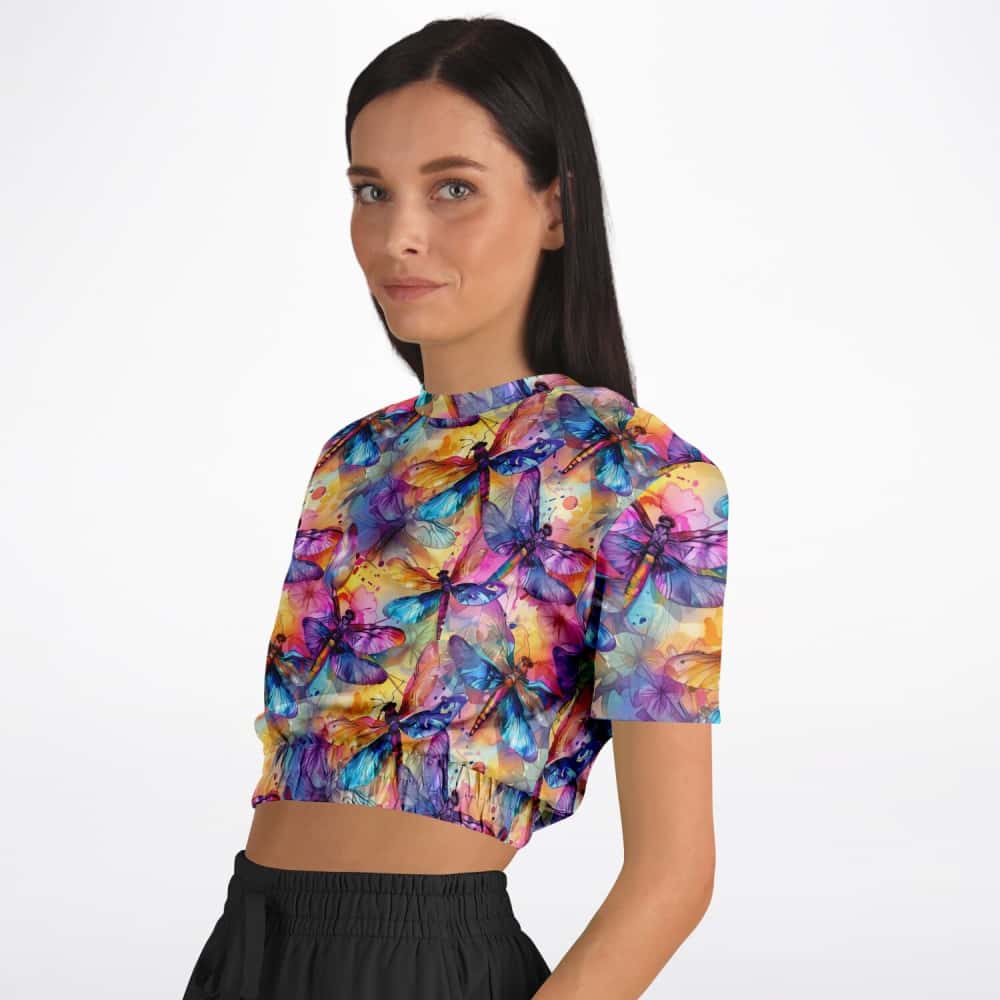 Athletic Cropped Short Sleeve Sweatshirt | Ethical Style