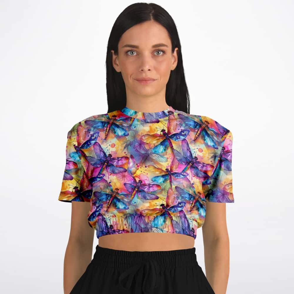 Athletic Cropped Short Sleeve Sweatshirt | Ethical Style