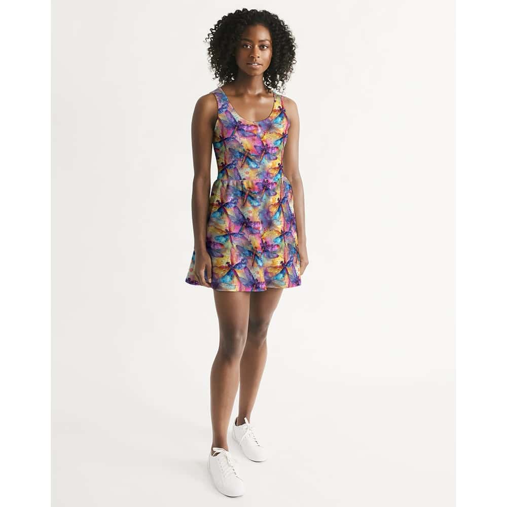 Dragonflies Scoop Neck Skater Dress - $47.99 - Free Shipping