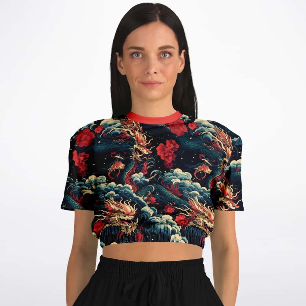 Athletic Cropped Short Sleeve Sweatshirt | Ethical Style