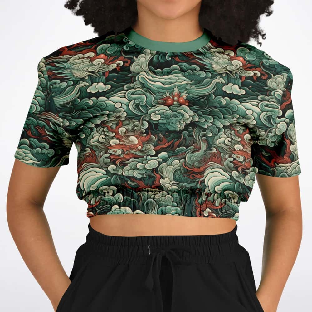 Athletic Cropped Short Sleeve Sweatshirt | Ethical Style