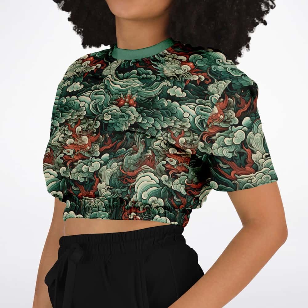 Athletic Cropped Short Sleeve Sweatshirt | Ethical Style