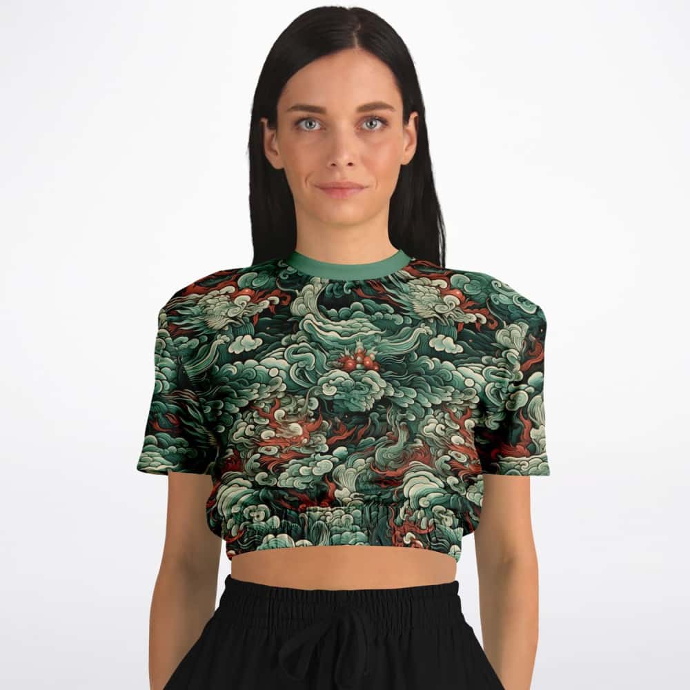 Athletic Cropped Short Sleeve Sweatshirt | Ethical Style