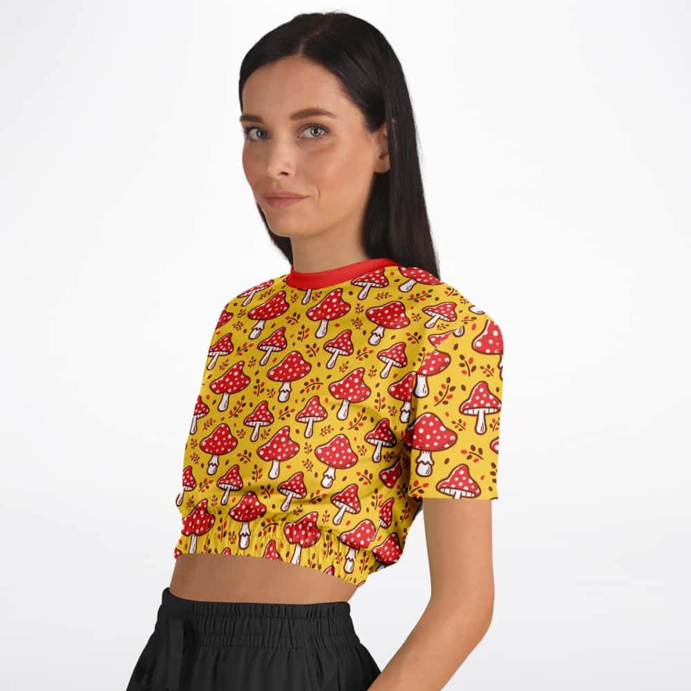 Athletic Cropped Short Sleeve Sweatshirt | Ethical Style