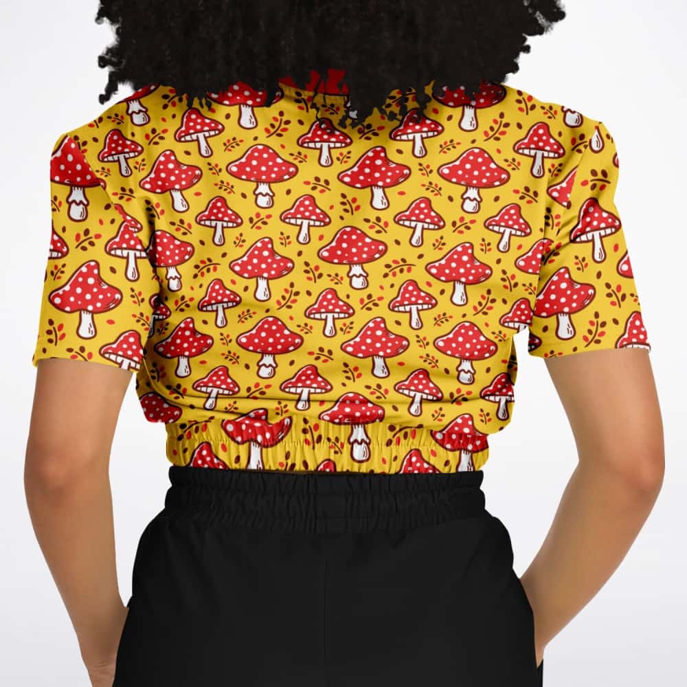 Athletic Cropped Short Sleeve Sweatshirt | Ethical Style