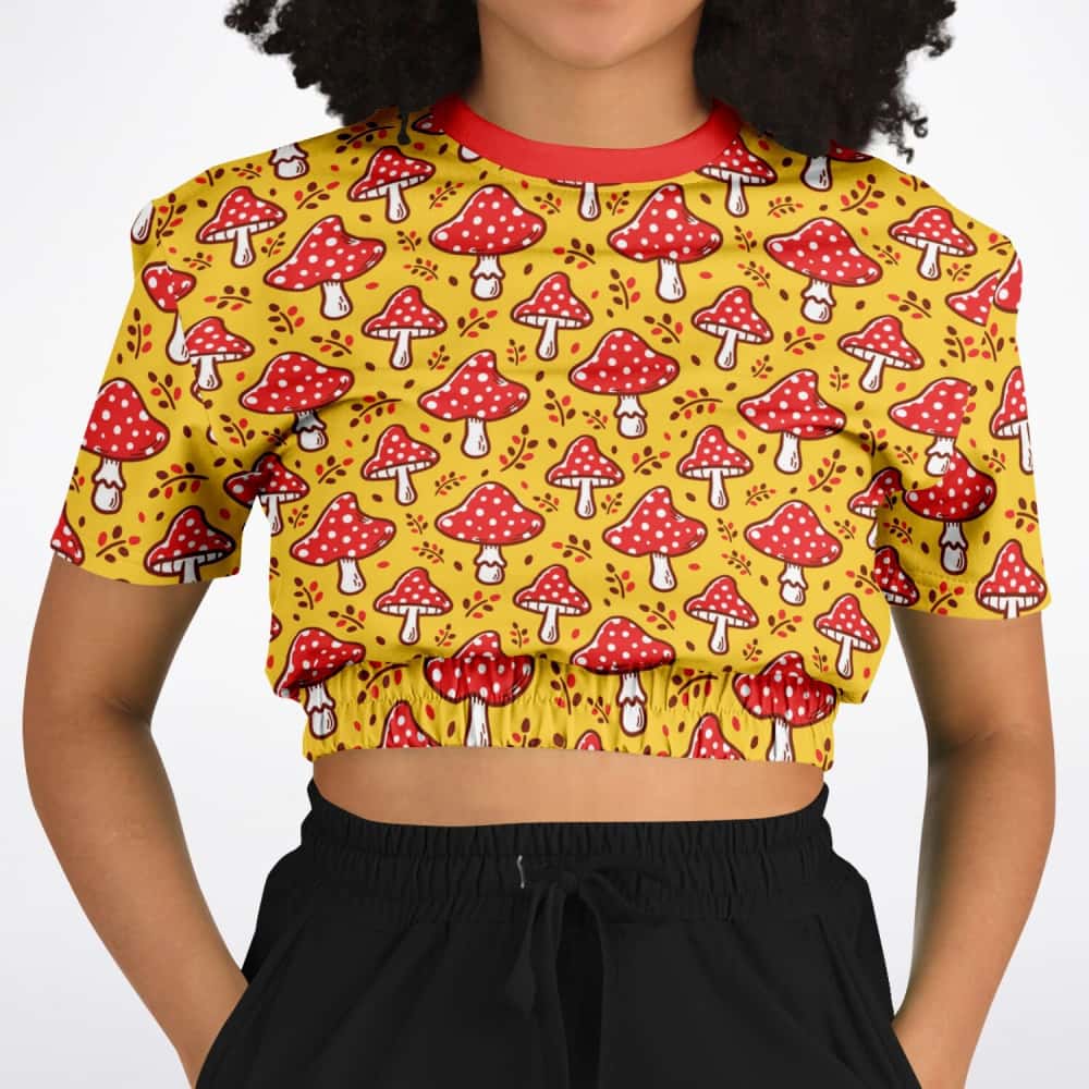 Athletic Cropped Short Sleeve Sweatshirt | Ethical Style