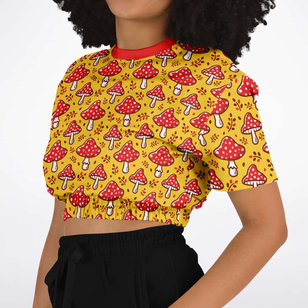 Athletic Cropped Short Sleeve Sweatshirt | Ethical Style