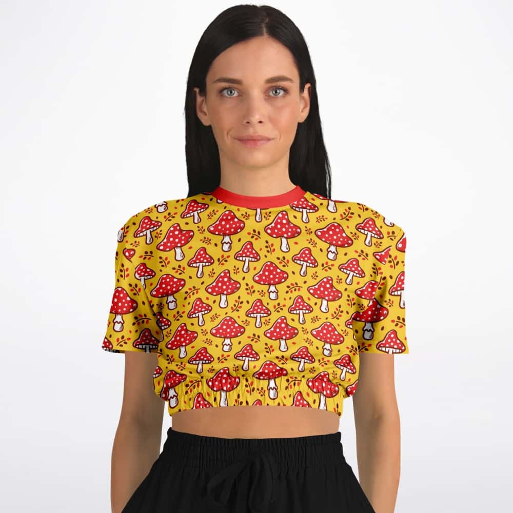 Athletic Cropped Short Sleeve Sweatshirt | Ethical Style