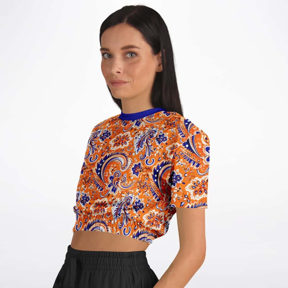 Athletic Cropped Short Sleeve Sweatshirt | Ethical Style
