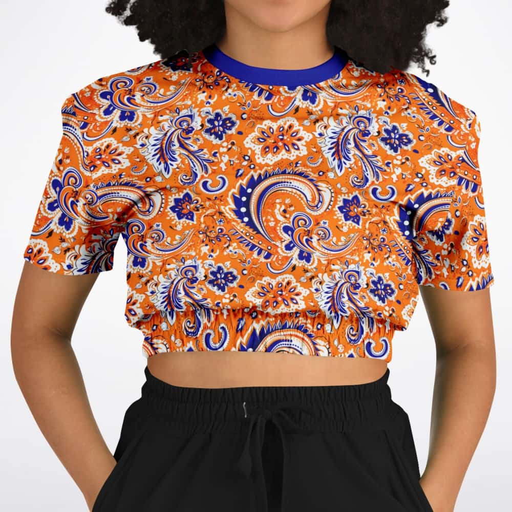 Athletic Cropped Short Sleeve Sweatshirt | Ethical Style