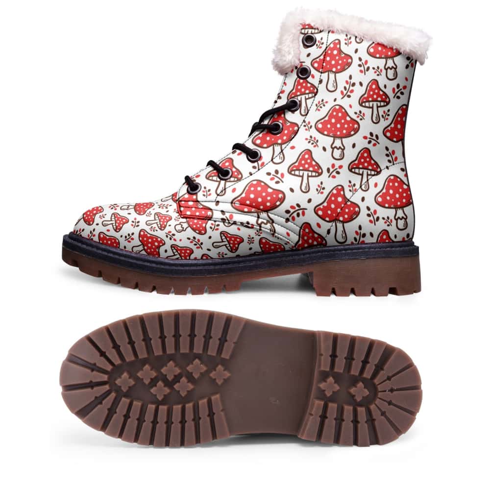 Red Amanita Fur Chukka Boots - $119.99 - Free Shipping
