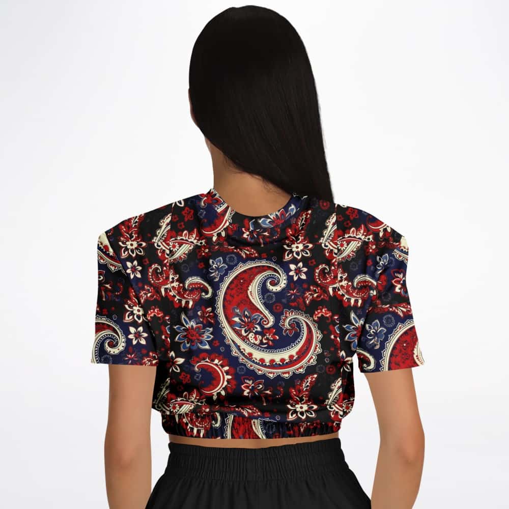 Athletic Cropped Short Sleeve Sweatshirt | Ethical Style
