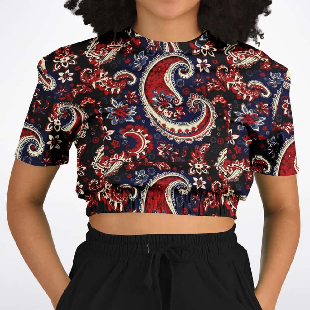 Athletic Cropped Short Sleeve Sweatshirt | Ethical Style