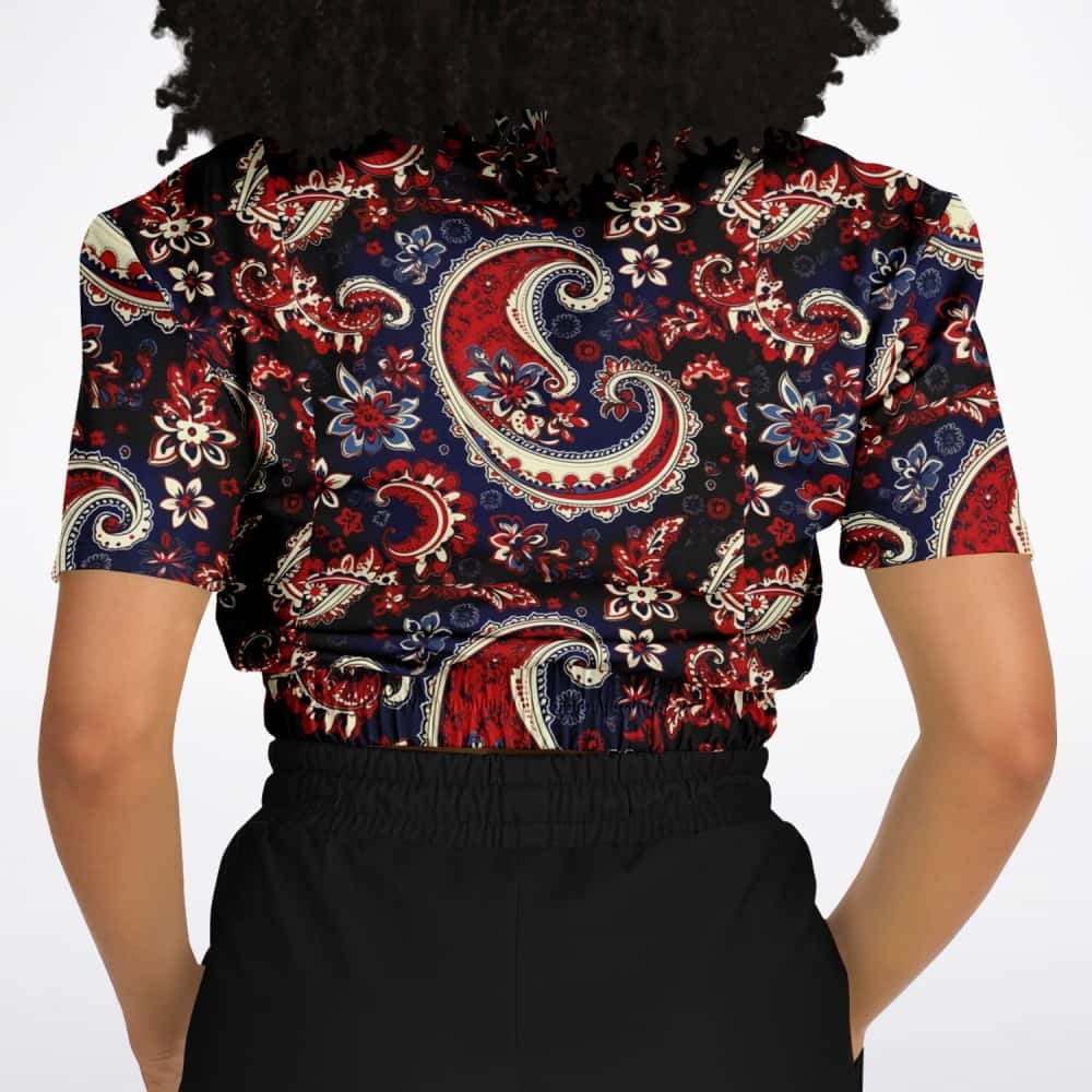 Athletic Cropped Short Sleeve Sweatshirt | Ethical Style
