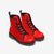 Red Vegan Leather Boots - $99.99 - Free Shipping