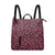 Rose Pink and Purple Leopard PU Leather Backpack Purse