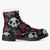 Skulls and Roses Faux Fur Vegan Leather Boots - $109.99