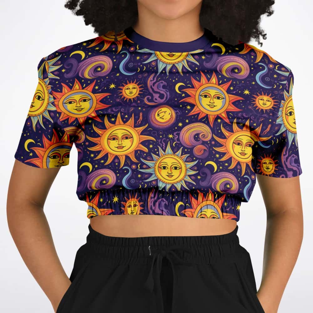 Athletic Cropped Short Sleeve Sweatshirt | Ethical Style