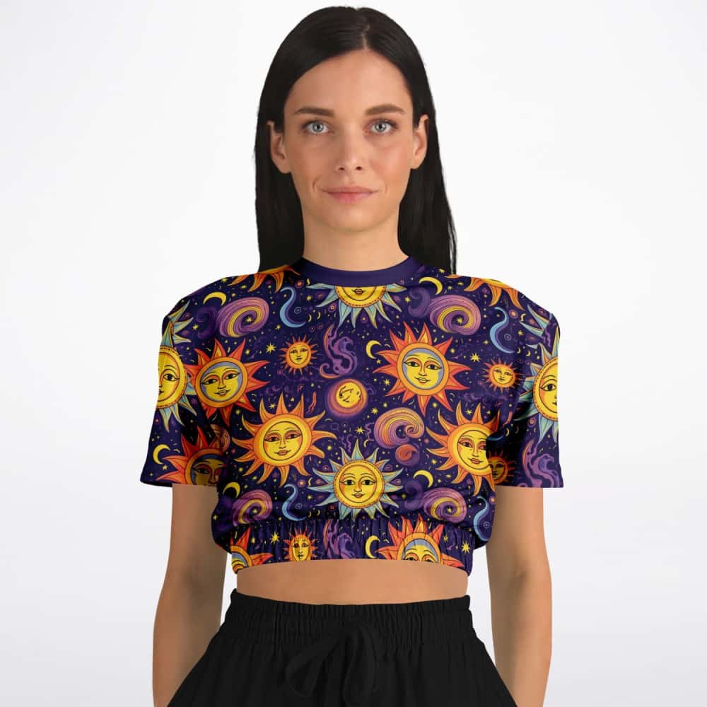 Athletic Cropped Short Sleeve Sweatshirt | Ethical Style