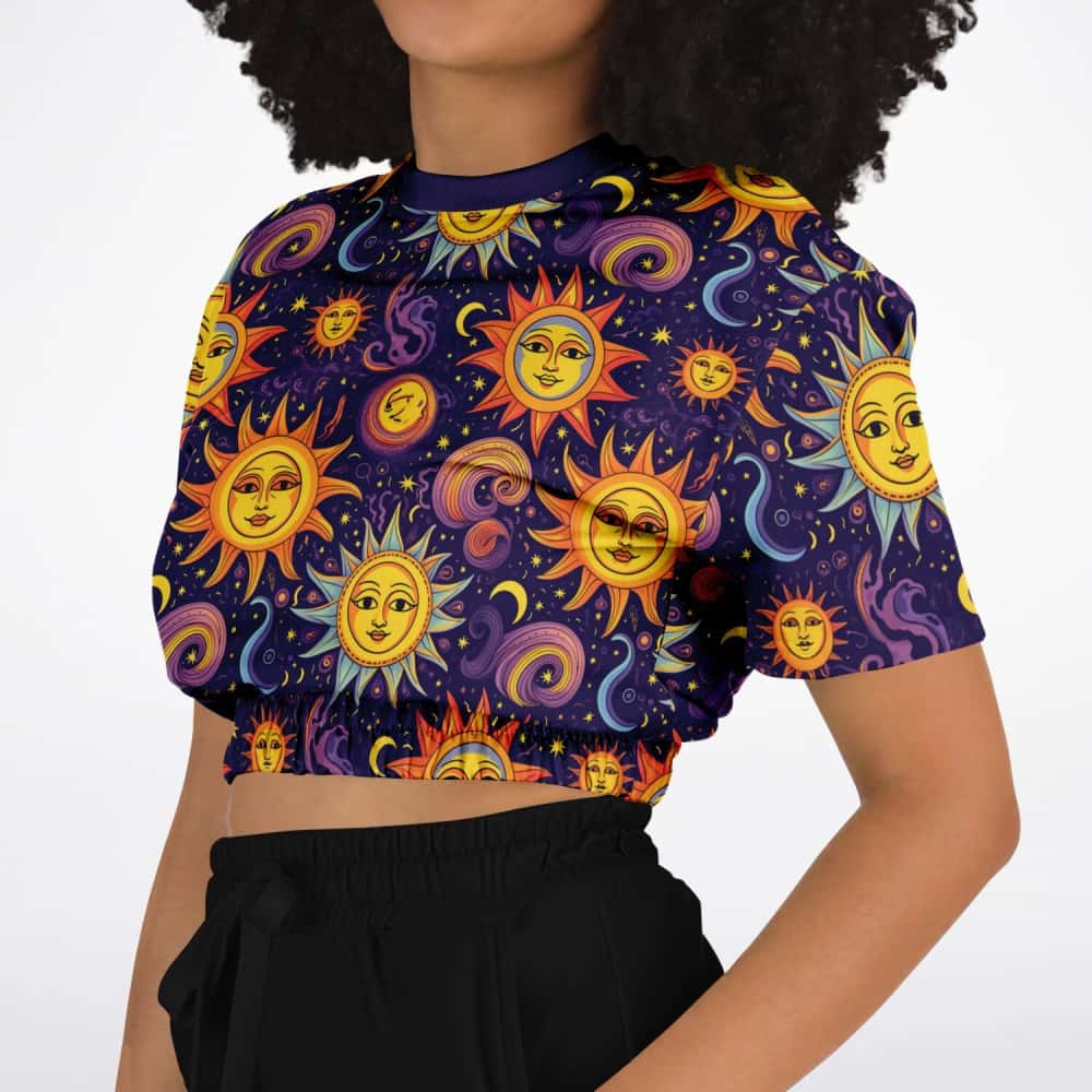 Athletic Cropped Short Sleeve Sweatshirt | Ethical Style