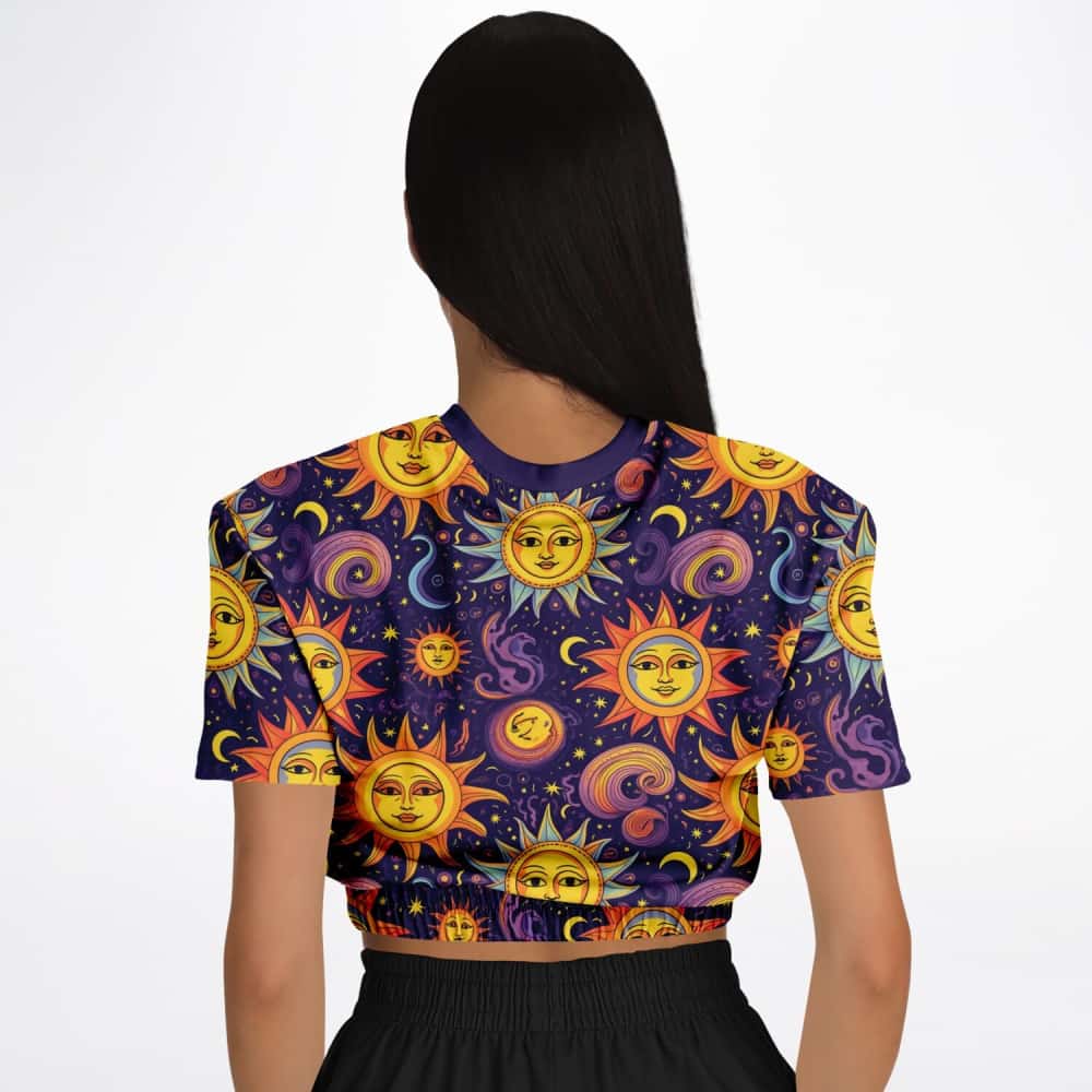 Athletic Cropped Short Sleeve Sweatshirt | Ethical Style