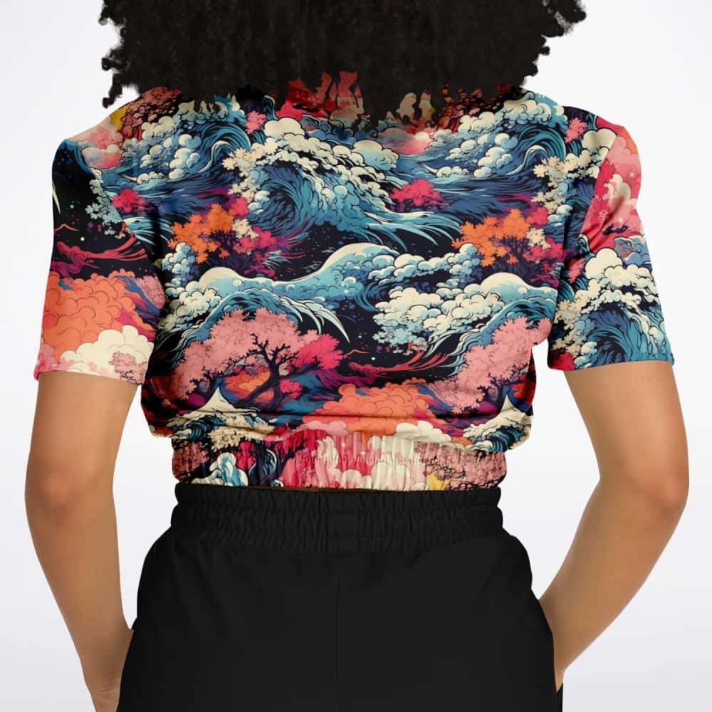 Athletic Cropped Short Sleeve Sweatshirt | Ethical Style
