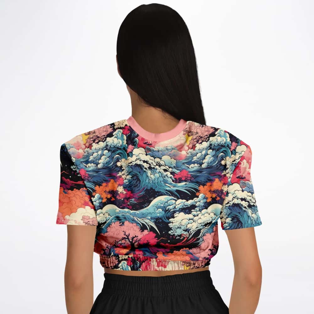 Athletic Cropped Short Sleeve Sweatshirt | Ethical Style