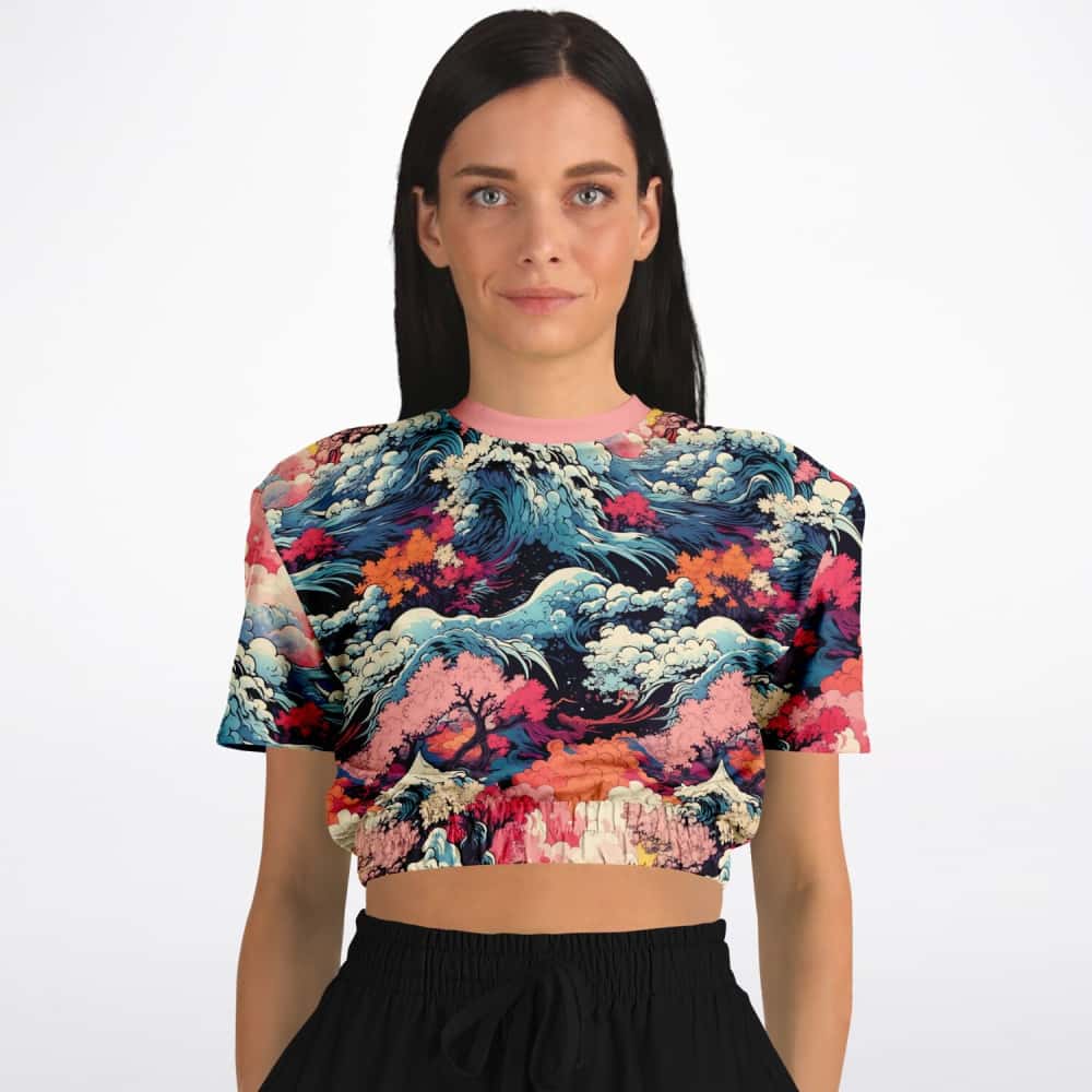 Athletic Cropped Short Sleeve Sweatshirt | Ethical Style