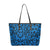 Blue Snakeskin Pattern Chic Vegan Leather Tote Bag - $64.99