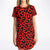 Bright Red Leopard Print T - Shirt Dress - $39.99 Free