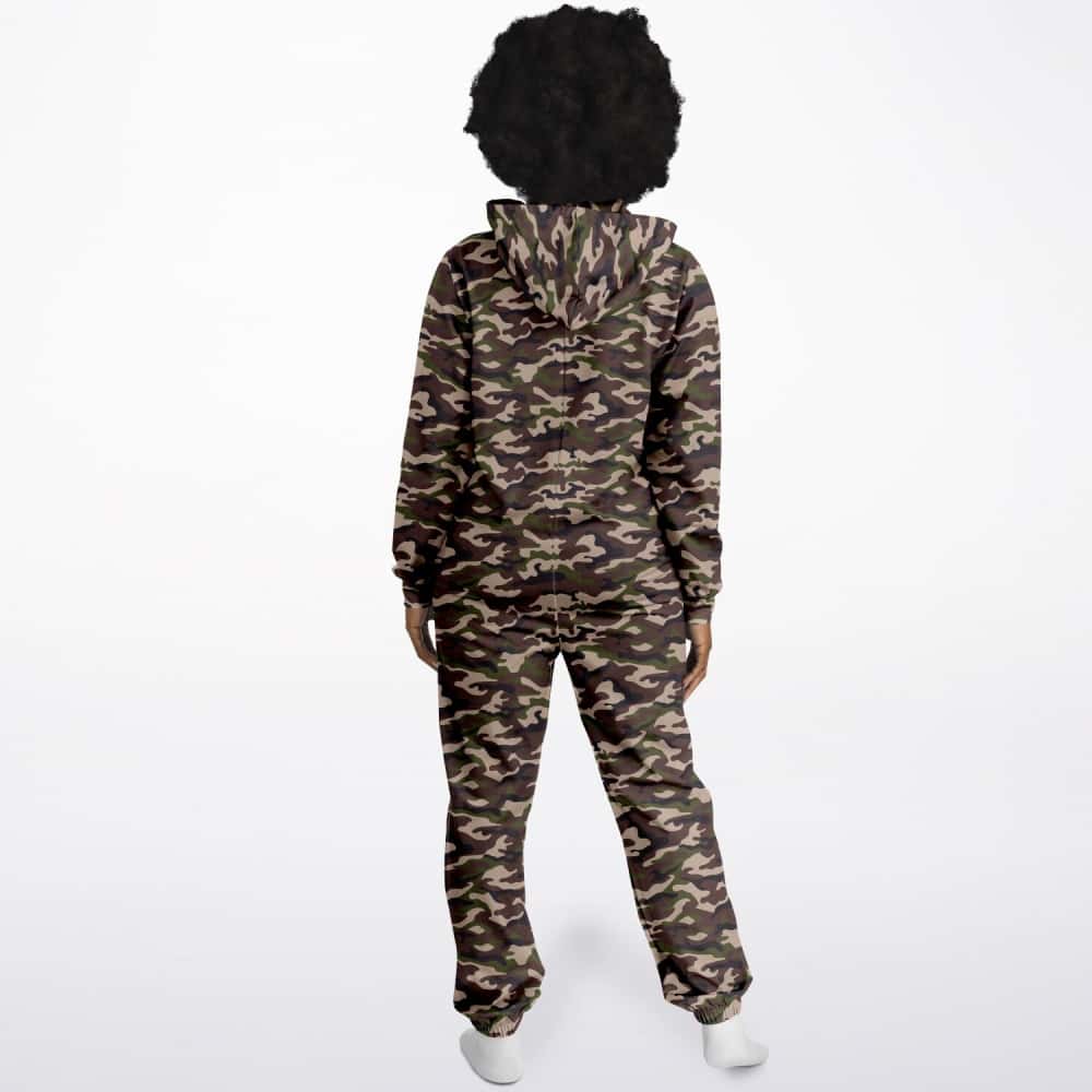 Brown and Green Camo Fashion Jumpsuit - $94.99 Free Shipping