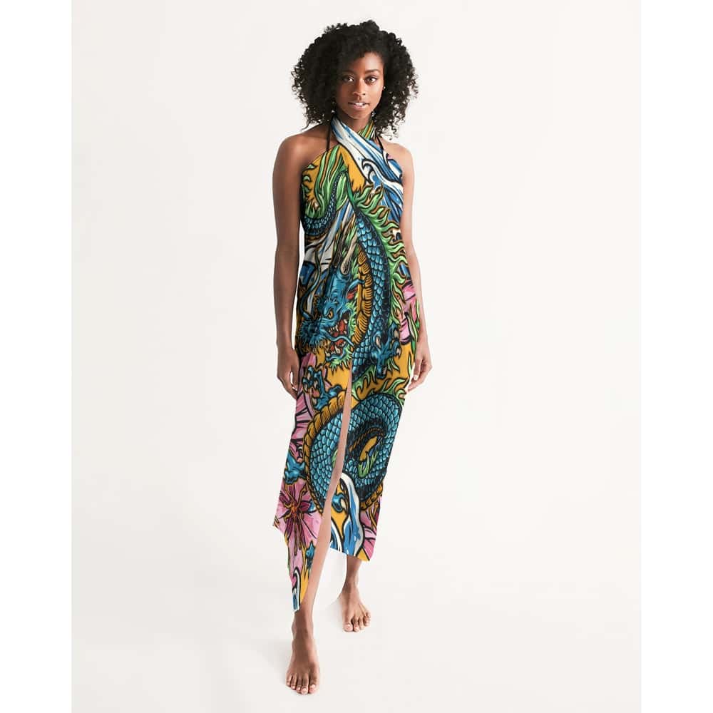 Dragons and Flowers Swim Cover Up - $39.99 Free Shipping