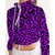 Electric Purple Leopard Print Cropped Windbreaker - $64.99