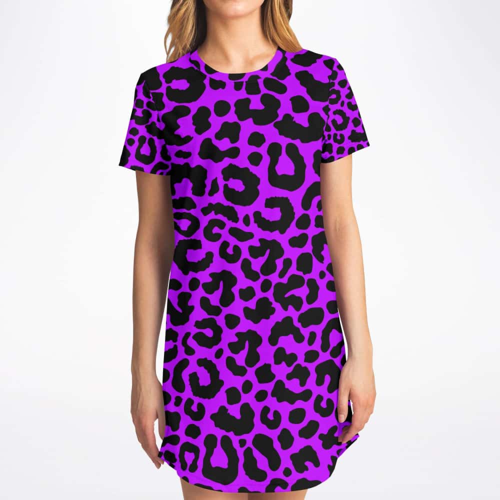 Electric Purple T - Shirt Dress - $39.99 Free Shipping