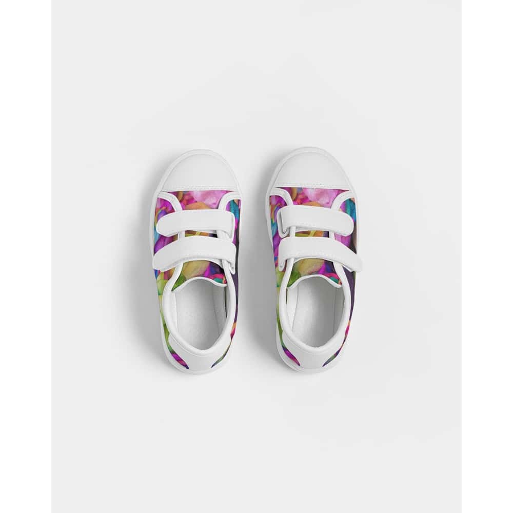 Flowers Kids Low Top Canvas Sneakers - $65 Free Shipping