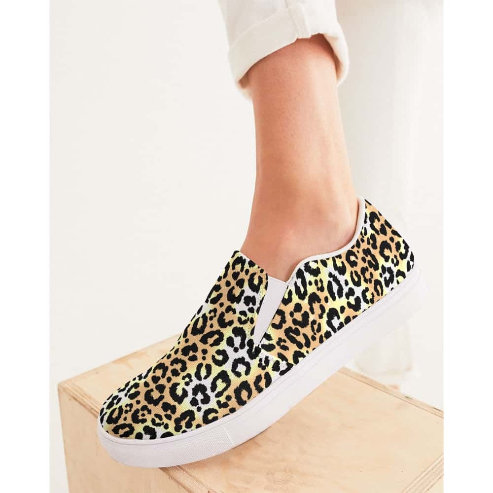 Leopard Print Slip - On Canvas Shoes - $64.99 Free Shipping