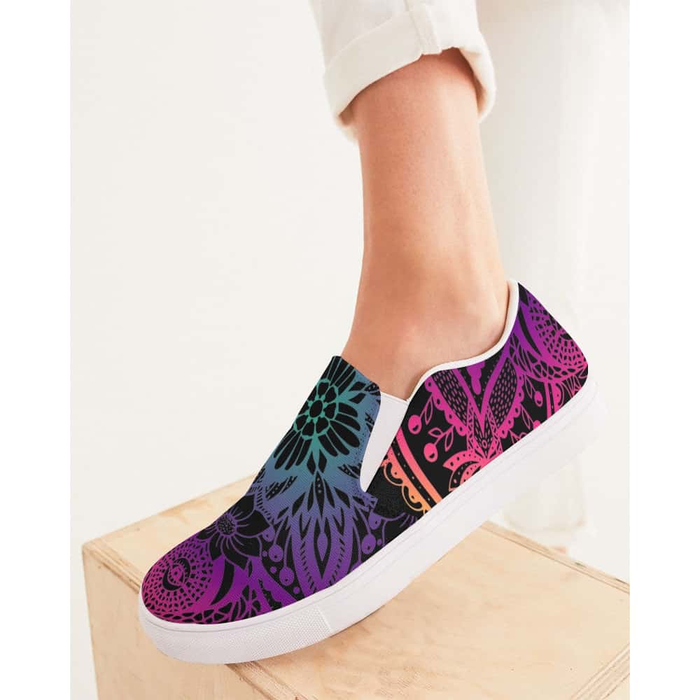 Multicolor Mandala Slip - On Canvas Shoes - $64.99 Free
