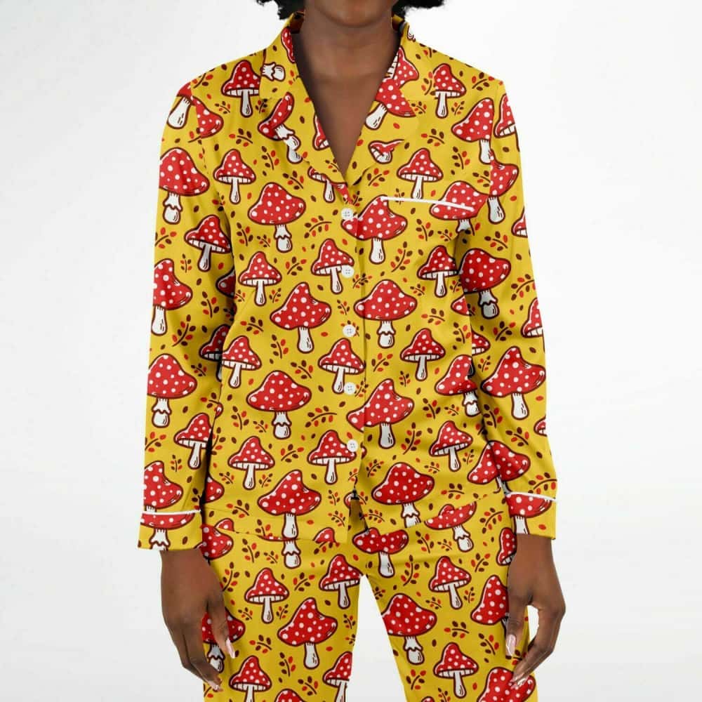 Mushroom Satin Pajamas - $84.99 Free Shipping