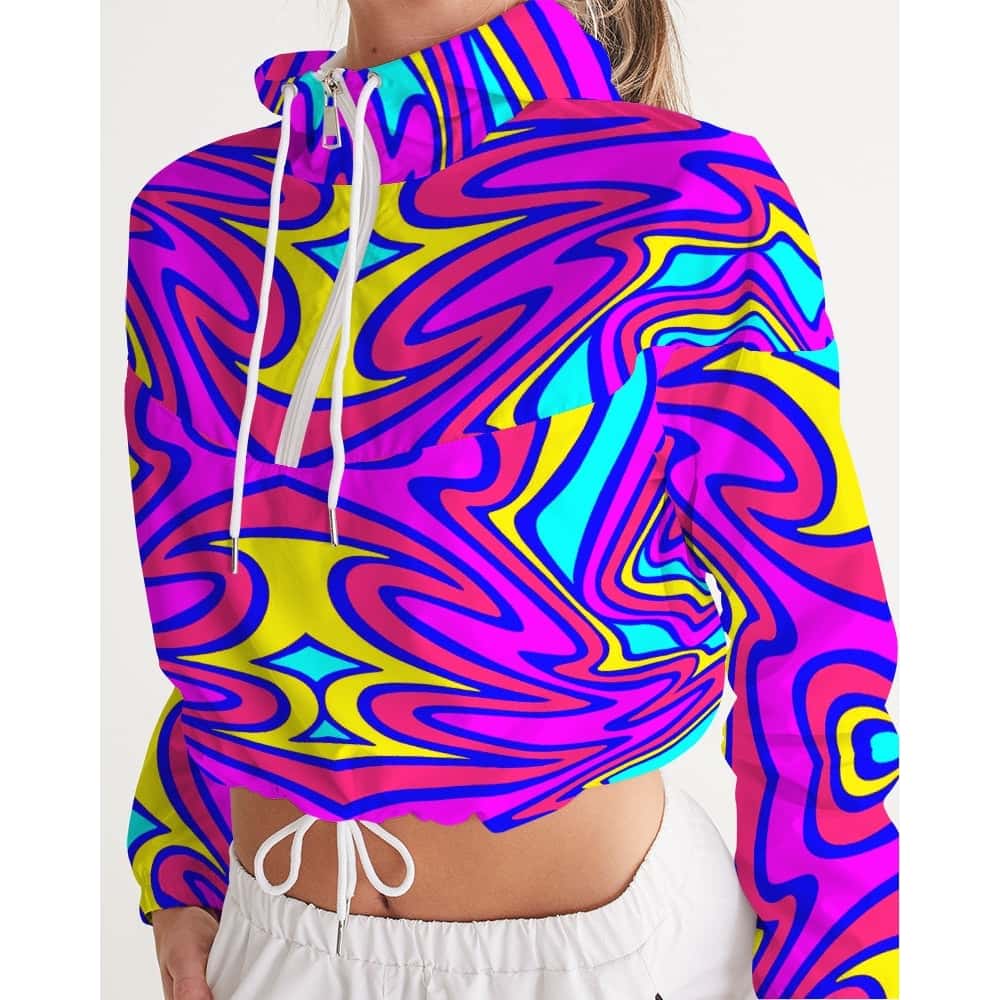 Psychedelic Cropped Windbreaker - $64.99 Free Shipping