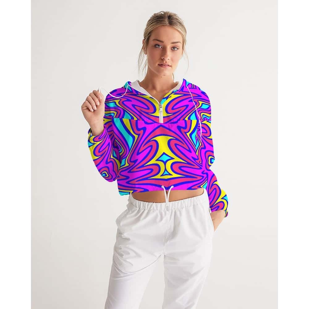 Psychedelic Cropped Windbreaker - $64.99 Free Shipping