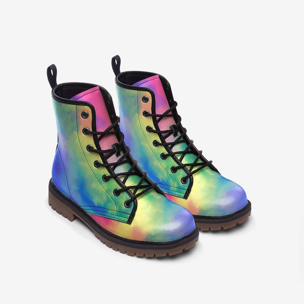 Rainbow Clouds Vegan Leather Boots - $99.99 - Free Shipping