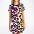 Rainbow Leopard T - Shirt Dress - $39.99 Free Shipping