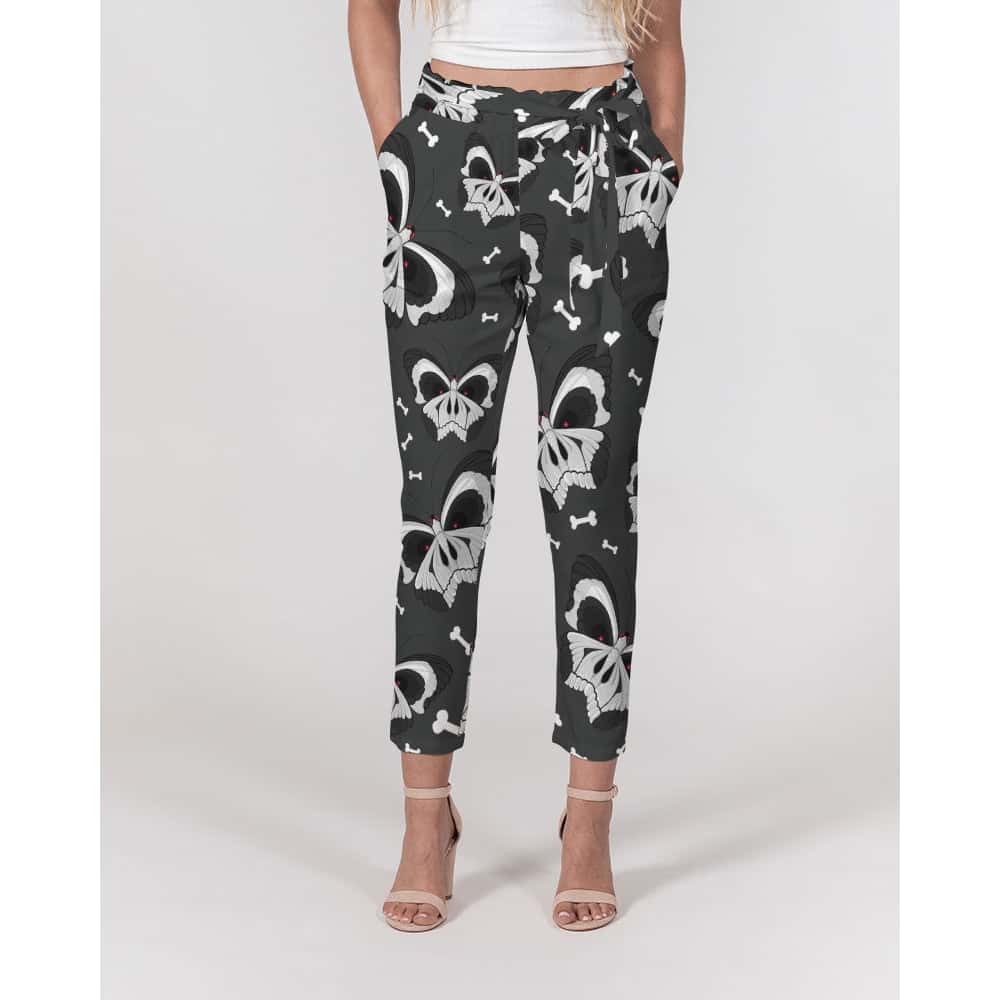 Scary Butterflies Belted Tapered Pants - $59.99 Free