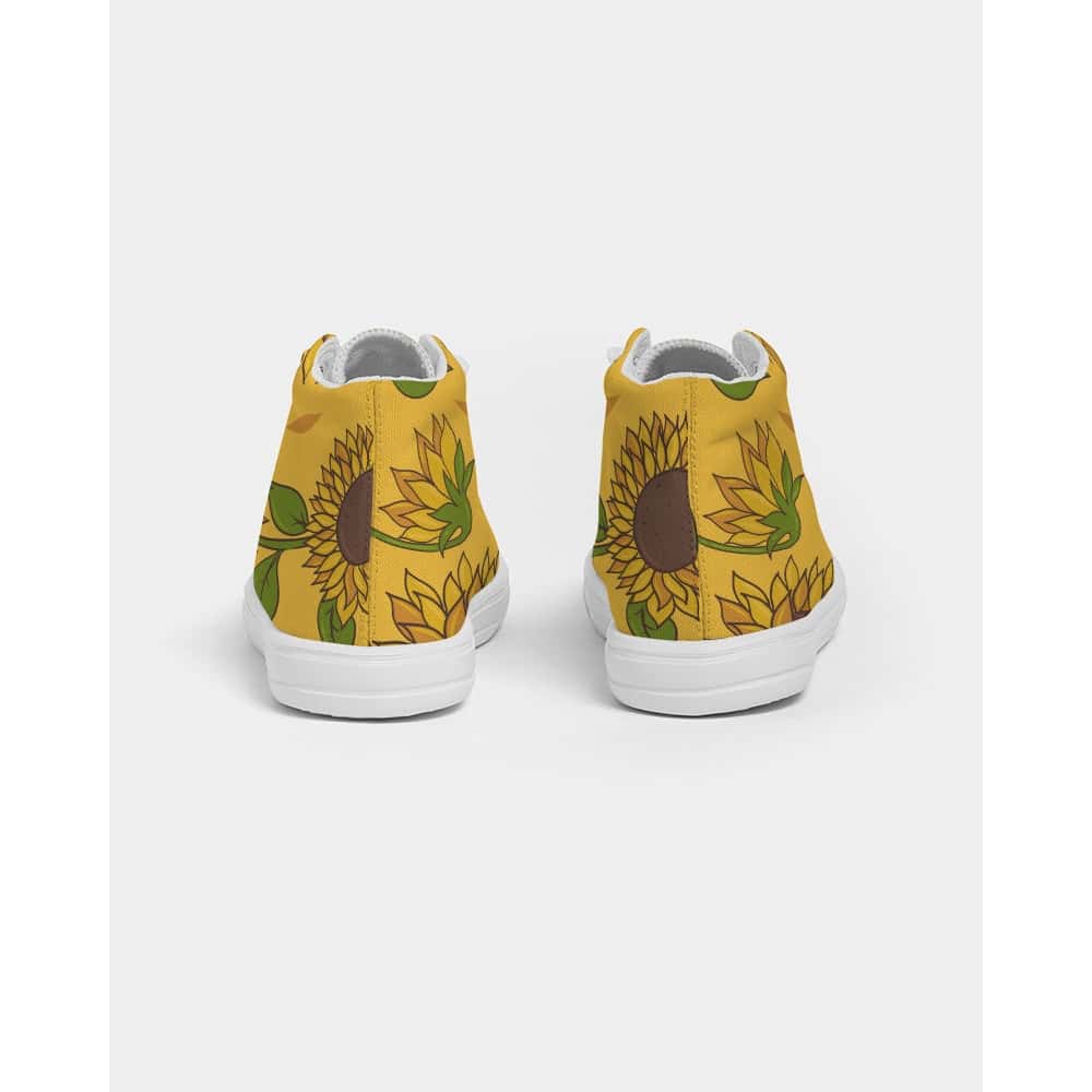 Sunflowers Kids Hightop Canvas Shoe - $65 Free Shipping