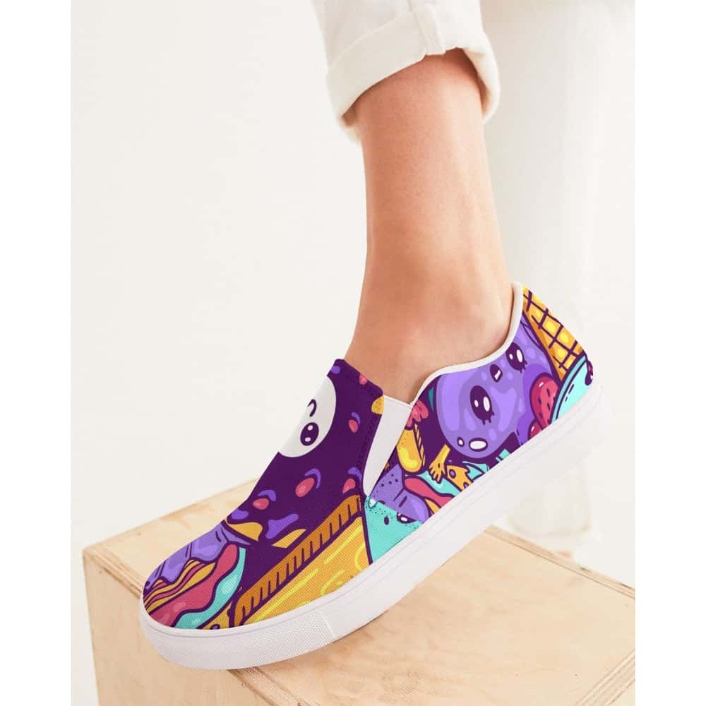 Waffles and Ice Cream Slip - On Canvas Shoes - $64.99 Free