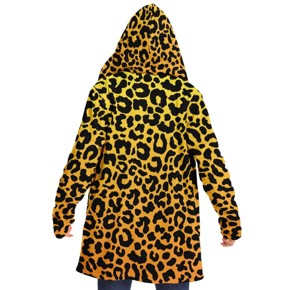 Yellow and Orange Leopard Microfleece Cloak - $119.99 Free